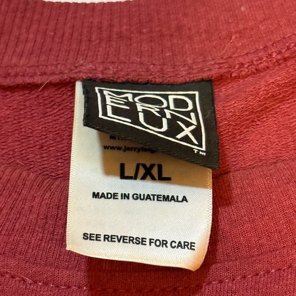 Modern Lux Deep Red Crewneck Tee - Picture 3 of 6